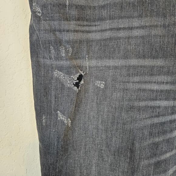 Express Black Girlfriend High Rise Jeans Distressed Plus 18 Casual Neutral Goth - Picture 6 of 14